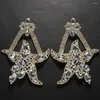Dange oorbellen Stonefans 2024 Overdreven strass Starfish Otensize vrouwenontwerp geometrisch kristal grote sieraden