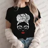 Black Queen skjortor för kvinnor klädflicka magiska tshirts toppar stark tee kort ärm 240416