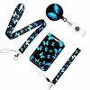 1pc Fi Butterfly Lanyard Card Holder Keychain Hanging Rope Phe Neck Strap ID Badge Campus Bankkort Cover Case Gift F3PL#