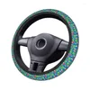 Крышка рулевого колеса Aliens Shrooms Ufo Sci Fi Pace Pattere Cover для девочек Soft Protector 37-38 см. Автомобильные аксессуары