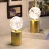 Candle Holders 2Pcs Gold Holder Bed Table Lamp Battery Powered Bedroom Home Wedding Decoration Light Bedside Decor