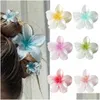 Pins per capelli 8 cm di grandi dimensioni Clip di fiori di perle artigli gradiente colorato moda estate artigli per le donne accessori per copie a cavallo otzgu