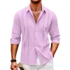 Camisas casuais masculinas 2024 Mens Party Festa da moda e confortável camisa de manga longa HD PRIMED HD PRIMEIRA BOTOL ST-6XL 240416