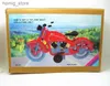 Adult series retro style toy metal tin mobile retro motorcycle mechanical clock toy model childrens gift Y240416
