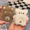 Peluş Anahtar Peluş Ayı Squeak Anahtarlık Kolye Karikatür Bebek Oyuncak Kawaii Yumuşak Dolgulu Torba Tahrikleri Çift Arkadaşlar İçin Süslemeler Hediye 1pc Y240415IHP9