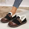 Casual Shoes Winter Women's Keep Warm Short Plush Flat Shallow Platform Slip On For Women Outdoor Ladies Walking