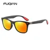 Güneş gözlüğü hooban klasik kare polarize güneş gözlüğü erkekler kadın moda marka tasarımcısı güneş gözlükleri erkek retro siyah sürücüler gözlük UV400 240416