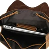 Rugzak top graan echt leer 14 '' laptop vrouwen mannen cowhide reistas hoogwaardige a4 vintage koffie bruin zwart m9497