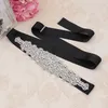 Dames Wedding Sash Belt Rhinestone Tailleband Satijnen bruids riemen Party Bruidbruisgordel