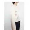 Blouses pour femmes T0t Me Shirt 2024 Printemps et d'été Pullover Round Coucle Tempérament Blanc Blouse à manches longues