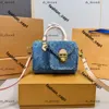 Designer tas flap zak vintage cc handtas tas donkerblauwe denim zilveren ketting hardware schouderbanden ontwerper dames luxe zak zadel zadeltas ontwerper portemonnee 165