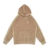 Herrtröjor kvalitet fjäril broderi khaki blå grå nålar awge hoodie hooded män kvinnor avslappnad rand sammet tröjor