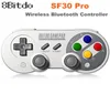 Kontrolery gier Joysticks 8bitdo SF30 Pro Gamepad Wireless Bluetooth Geme kontroler z klasycznym joystick na Android Switch W5897007
