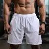 Ueteey män shorts lätt tunna korta byxor som kör squat fitness herrar gym slitage snabbtorkande manlig dragsko 240403
