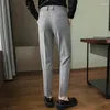 Abiti da uomo 2024 autunno inverno uomini di lana pantaloni di lana sottili pantaloni da business pantaloni maschi casual ufficio abito sociale p441