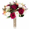 bruid bruidsmeisje bruiloftsbouquet zijde ribb rozen kunstmatig houden frs bruid mariage bouquet bruiloft ramo rosas novia l39b#