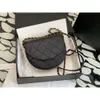 Sacs 23p Black Pink Caviar Cowhide Saddle Sac Half Moon Large Lingge Small Postman One épaule