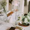 Candle Holders Nordic Modern Tall Glass Holder Classical Simple Dinner Decor Candlestick Wedding Centerpieces For Tables