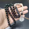 Tasbih Resina verde escura Miços de oração muçulmana Acessórios de moda árabe Jóias turcas Misbaha Bracelets árabes 240403