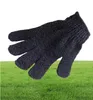 Exfoliating black Spa Bath Gloves nylon Brush Scrub Shower Gloves Scrubber7879153