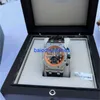 Audemar Pigue Men's Watch Relógios Audemar Pigue Rara Oak Oak Orange 4 Bandas Box 42mm Cronógrafo FNT8