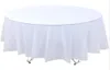 portable Disposable round Table Covers PE Plastic dining tabless tablecover Plastic Tablecloth for Christmas festival party Weddin9724794