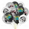 Decorazione per feste Black White Play Game Balloons Video contror Ballon Latex Happy Birthday Kid Boy Shower Gamer Livel Up Balon