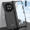 Matt hårt för Vivo X Fold 3 Pro Case Full täckning Glasfilm Magnetiskt gångjärnsstativskydd täcker