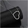 Pendant Necklaces Fashion Female Heart Pendants 14K Yellow Gold Chokers For Women Jewelry Neckless Birthday Gifts Drop Delivery Dhy9Q