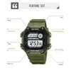 ساعة Wristwatches Skmei 2126 Digital Countdown Sports Watch للرجال LED عرض ساعة مضادة للماء ، Mens Clock Montre Homme