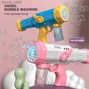 Sable Player Water Fun Bubble Gun Automatic Electric Bubble Machine Childrens Day Gift Toys for Boys and Girls Summer Outdoor Wedding Party Toys Y240416