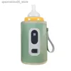 Flaskvärmare Sterilizers# 1PC Baby Bottle Heater Travel Cover Formel Vatten USB Outdoor Q240417