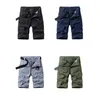 Mens Military Cargo Shorts Army Camouflage Tactical Joggers Män bomull Löst arbete Casual Short Pants Plus Size 240416