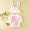 Vêtements Ensembles pour tout-petit Bébé garçons filles de Pâques Cosplay Costume Oreau Zipper Up Hooded Vest Tops Halloween Tenues