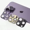 3D -cameralens schermbeschermer voor iPhone 15 plus 15 Pro Max 14 metalen aluminium cameracamerafilmes gehard glasfilm