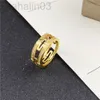 Desginer bulgarie bracelet V-gold plated Mijin new Baojia hollow paper clip ring with diamond inlaid female rose gold full sky star index finger net