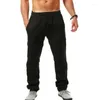 Pantalon masculin masculin Hip-hop en lin en coton respirant pantalon de sport décontracté pour hommes