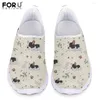 Scarpe casual Forudesigns alla moda da donna piatto da donna e motivi per fiori Sneaker Sneaker Sneakers Daily Slip-On Mujer