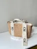 Woody 2Size Luxurys designer vävd på väskan för kvinna halm stor handväska semester koppling korg strand väska mens crossbody pochette axel raffias väv väskor