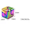 Décompression Toy Metal Cube Fingertip Spinner Décompression Tops Tops anti-anxiété