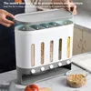 Bouteilles de rangement Dispensateur mural Grain Murned 5 in 1 Cuisine Dispensing Container Food For Cereals Riz