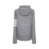 2024 Tom Mens Classic Four-Striped Zip-Up Sweater