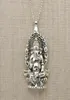 Vintage Silverslord Ganesh Deus da fortuna pendente hindu Charms de elefante Chaker Chaker Declaração Pingente Mulher Moda Jewe5425942