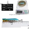 Top Water Fishing Lures Bass Hard Baits 3D Eyes Life-Like Swimbait Poppers For Freshwater Saltwater Drop Delivery Dh6Os