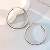 Dangle Earrings Gold Powder Foil Paint Hoop For Women Silver Color Plastic Tube Big Hoops Earring Jewelry Gifts