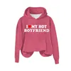 Gym Clothing I Love My Boyfriend Women's Confession Lightweight Pullover Women Casual Womens Hoodies Zip Up Tunic Sweatshirt