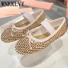 Casual Shoes 2024 Water Diamond Decorative Flat Women's Round Head Bowknot Light Walking Spring Semester