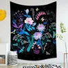 Tapisserier Filtar Tapestry Diy Decoration Flowers Hanging Moon Polyester Printing Wall 150cm 130 cm Art Bohemian Fashion