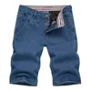 Summer Mens Slim Fit blue Short Jeans Fashion Vintage Denim Shorts Blue Short Pants Male Brand Clothes with pocket 240410