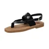 Nuovi sandali di design di lusso top di lusso da donna in zocche legnose sandali piatti sandali piatti Lettera di moca